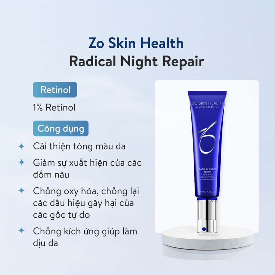 Kem Chống lão hóa ban đêm Zo Skin Health Radical Night Repair 60ml