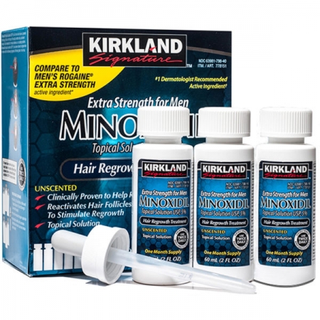 Kirkland minoxidil 5% dung dịch mọc râu, mọc tóc 60ml x 6