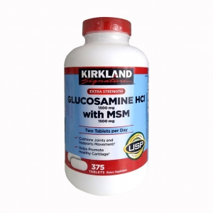 Kirkland glucosamine hcl 1500mg whith msm 1500mg 375 viên